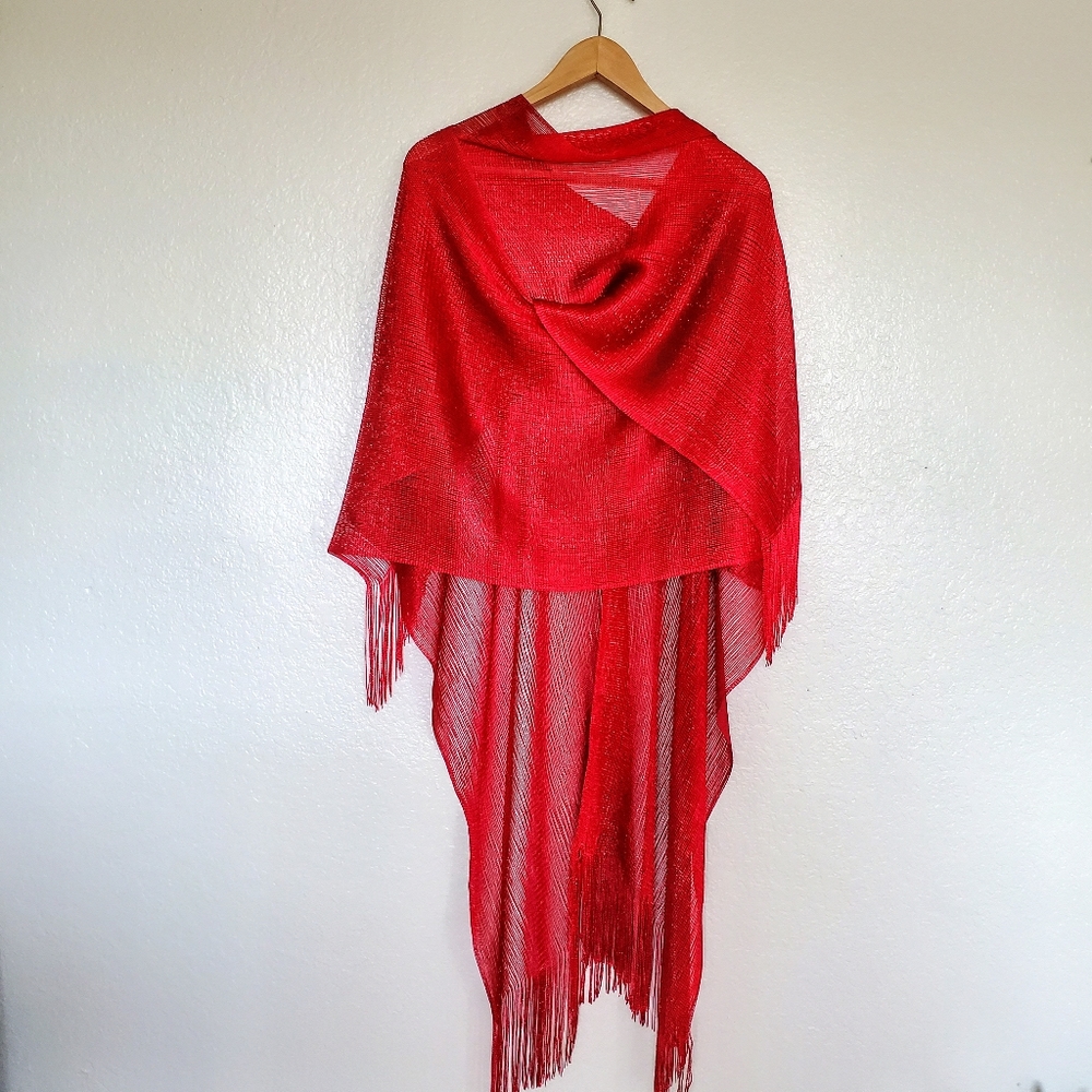 Condor New York City Metallic Mesh Ruana/Poncho